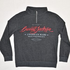 Barret Jackson Men 1/4 Zip Pullover Sweater Cotton Blend Gray Size 2XL